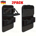 2x Auto Rückenlehnenschutz Rücksitz Organizer Klapptisch Tasche Rücksitztasche