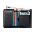 Vebon® Loop  Geldbörse mit RFID-Schutz aus echtem Leder in Schwarz
