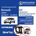 Für RENAULT Captur I Typ J5/ H5 05.2017-12.2019 AHK abn +13pol sp. E-Satz PKW