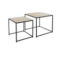 2er Set Beistelltisch Couchtisch Eichenoptik Sofatisch Metall Wohnzimmertisch