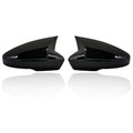 2X Kleben Spiegelkappen Gehäuse ABS Glanz Schwarz Für VW T-ROC Skoda Octavia Mk3