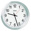 PEWETA Funkwanduhr weiß silber Aluminium, matt, Ø 20,0 cm