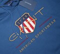 Gant Archive Shield Lake Blue Kapuzen Pullover / Hoodie Gr.L / XL