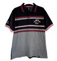 Guinness Six Nations Poloshirt Rugby schwarz grau bestickt Herren Größe M