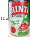 (EUR 6,04 / kg) Rinti Kennerfleisch mit Wild Feuchtfutter für Hunde: 12 x 400 g