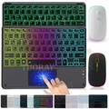 Bluetooth QWERTZ Tastatur Maus Für iPad 6/7/8/9/10/11th Gen Air 11" M3 M2 Pro 11
