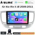 2+32G Android 14 Autoradio GPS Navi CarPlay Mit DAB+ Kam für Kia Rio 2 2006-2011