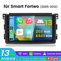 Für Smart Fortwo 451 2005-10 Autoradio Android 13 GPS NAV BT FM Carplay RDS DAB+