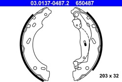 Bremsbackensatz ATE 03.0137-0487.2 für SMART FORTWO 451 450 CITY CROSSBLADE 330