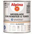 Alpina Weisslack für Fenster und Türen glänzend 0,75 Ltr.  Fensterlack Türenlack