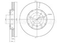 2x METELLI 23-0390C Bremsscheiben Vorne für VW Golf IV Schrägheck (1J1)