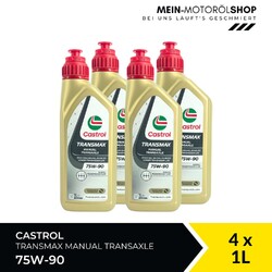 Castrol TRANSMAX Manual Transaxle 75W-90 Schaltgetriebeöl 4x1 Liter = 4 Liter