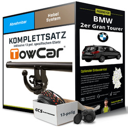 Für BMW 2er Gran Tourer Typ F46 Anhängerkupplung abnehmbar +eSatz 13pol 14- PKWJetzt 10% sparen mit dem Code AKTIV