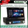 8-Kern Android 14 1 Din Abnehmbare GPS Navi Autoradio CarPlay DAB+ 64GB WiFi SWC