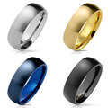 Partnerring  Edelstahl mattiert Ring Silber Gold Blau Schwarz Trauring  Bandring