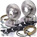 ATEC 4x BREMSSCHEIBE+BREMSBELÄGE+BREMSBACKEN VORN+HI FÜR BMW 3-ER E90 318 320