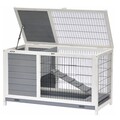 Hamsterkäfig Meerschweinchen Indoor Nagerstall Kleintierkäfig 100x50x62 cm grau