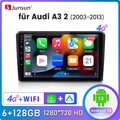 Android 14 Für AUDI A3 8P 2003-2012 Autoradio Apple Carplay GPS Navi 4G WIFI DAB