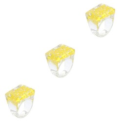  3 Pcs Acrylringe Fräulein Fingerschmuck Fingerring Aus Kunststoff