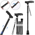 Gehstock Faltstock Krückstock Spazierstock Gehhilfe w/Licht Wanderstock Klappbar