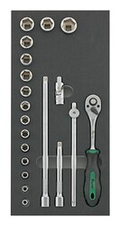Fortis Werkzeugmodul 1/3 Steckschlüssel 3/8"