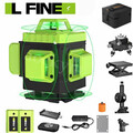 4D Laser Level 16 Line Grün Licht 360° Selbstnivellierend Kreuzlinienlaser 2Akku