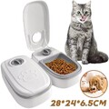 350ml Katze Hunde Futterautomat Automatischer Katzen Futterspender mit Timer
