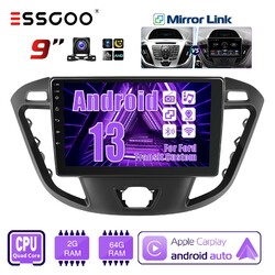 9" Autoradio Carplay Android 13 Auto GPS Cam 2+64G Für Ford Transit Custom 12-21
