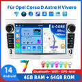 Autoradio Für Opel Corsa C/D Zafira B Astra H Android14 Apple Carplay NAVI GPS
