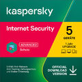 Kaspersky Internet Security 2024 Geräte 1 Jahr 5 PC ESD UPGRADE Sofort VERSAND