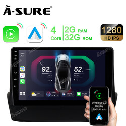 Wireless Carplay Android 14 Navi Radio DSP für Ford Fiesta bj. 2008-2016 2+32GB