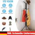 175cm Stabiler Kleiderständer aus Metall Garderobenständer Garderobe mit 12Haken