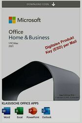 MS Office Home and Business 2021 | 1 PC / Mac | Dauerlizenz | ML | DE | ESD