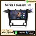 Autoradio Für Ford S-Max 2007-2015 Carplay Android 13 GPS SWC WIFI BT FM 6+128G