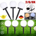 Solar Gartenleuchte Kugel Set LED Solarleuchte Solar Kugel Außen Garten 2-8X NEU