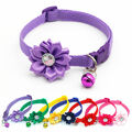 Katze Halsband mit Glocke Blume Kristall Hund Schnalle Schön Haustier De ,