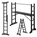 Mehrzweckleiter Multifunktionsleiter Leitergerüst Leiter 4 in 1 Alu Stehleiter