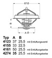 Thermostat Kühlmittel BorgWarner (Wahler) 4123.80D für FORD MERCEDES SEAT 638 VW
