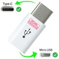 USB 3.1 Type C Male to Micro USB Female Adapter Converter Connector USB-C Weiß