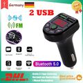 KFZ-Bluetooth5.0 FM Transmitter Auto Radio MP3 Player USB Ladegerät Adapter DHL