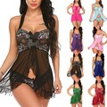 Sexy Damen Spitze Reizwäsche Babydoll Unterwäsche Nachtwäsche Dessous Negligee
