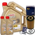 ÖLFILTER ÖLWECHSELSET+CASTROL 5W30 ÖL BUS BULLI für VW T5 T6 2.0 TDI 84-140 PS