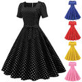 Damen Retro Rockabilly Petticoat 50er60er Partykleid Abend Vintage Swing Kleid👗