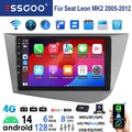 DAB 8Core Für Seat LEON 1P1 2005-2012 Android14 Autoradio 128G Apple Carplay KAM