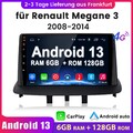 8Kern Android13 Carplay Autoradio Für Renault Megane 3 2008-2014 GPS NAVI 6+128G