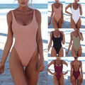 Frauen Push-Up Bikini Monokini Sommer Einteiler Bademode Badeanzug Swimwear