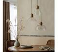 Habitat Vanern Dimple Glas Cluster Pendelleuchte Chrom 3-flammig verstellbar