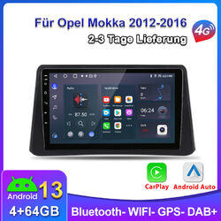 Carplay Android 13 Für Opel Mokka 2012-2016 Autoradio WIFI GPS NAVI DAB+ 4+64G