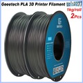 2Pcs Geeetech 1.75mm PLA 3D Drucker Filament 1kg/rolle Schwarz für 3D-Drucker DE
