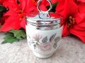 Porzellan Royal Worcester Single Egg Coddler Motiv "June Garland" Eierkocher
